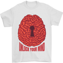 Unlock Your Mind Psychology Psychologist Mens T-Shirt 100% Cotton White