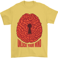 Unlock Your Mind Psychology Psychologist Mens T-Shirt 100% Cotton Yellow