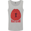 Unlock Your Mind Psychology Psychologist Mens Vest Tank Top Sports Grey