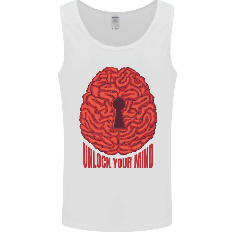 Unlock Your Mind Psychology Psychologist Mens Vest Tank Top White