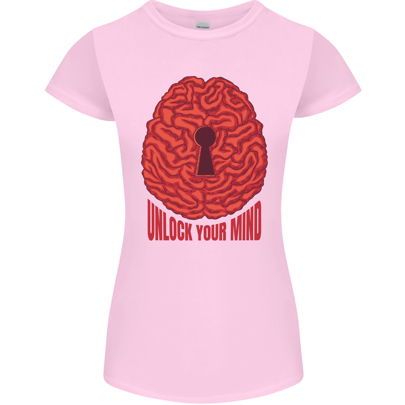 Unlock Your Mind Psychology Psychologist Womens Petite Cut T-Shirt Light Pink