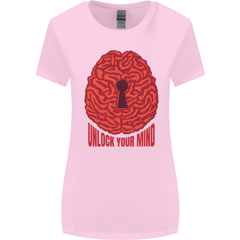Unlock Your Mind Psychology Psychologist Womens Wider Cut T-Shirt Light Pink