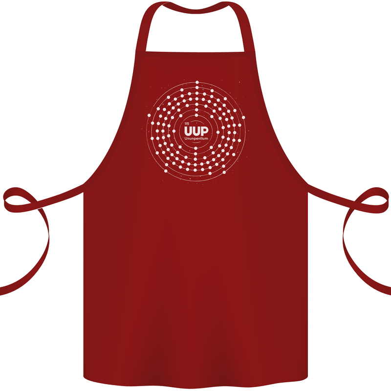 Ununpentium Moscovium Chemistry Geek Nerd Cotton Apron 100% Organic Maroon