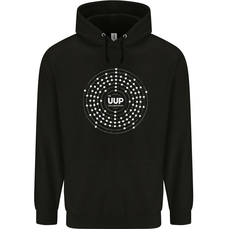Ununpentium Moscovium Chemistry Geek Nerd Mens 80% Cotton Hoodie Black