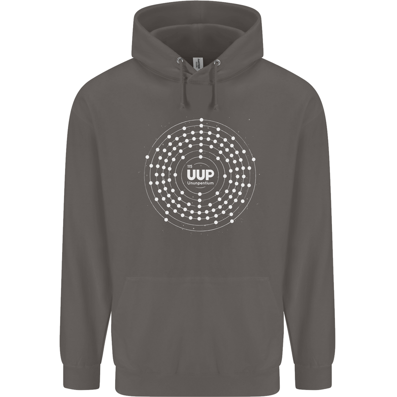 Ununpentium Moscovium Chemistry Geek Nerd Mens 80% Cotton Hoodie Charcoal