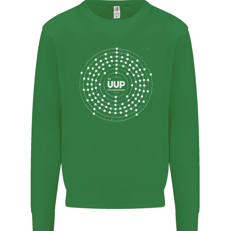 Ununpentium Moscovium Chemistry Geek Nerd Mens Sweatshirt Jumper Irish Green