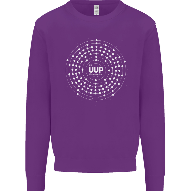 Ununpentium Moscovium Chemistry Geek Nerd Mens Sweatshirt Jumper Purple