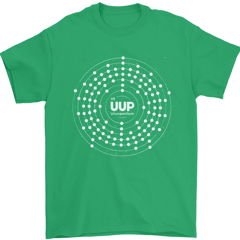 Ununpentium Moscovium Chemistry Geek Nerd Mens T-Shirt 100% Cotton Irish Green