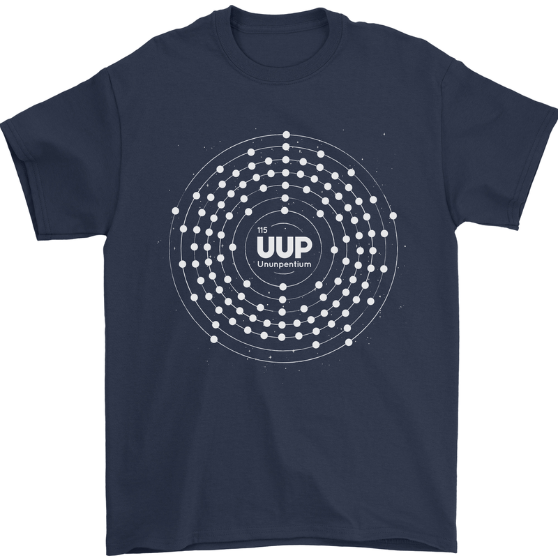 Ununpentium Moscovium Chemistry Geek Nerd Mens T-Shirt 100% Cotton Navy Blue