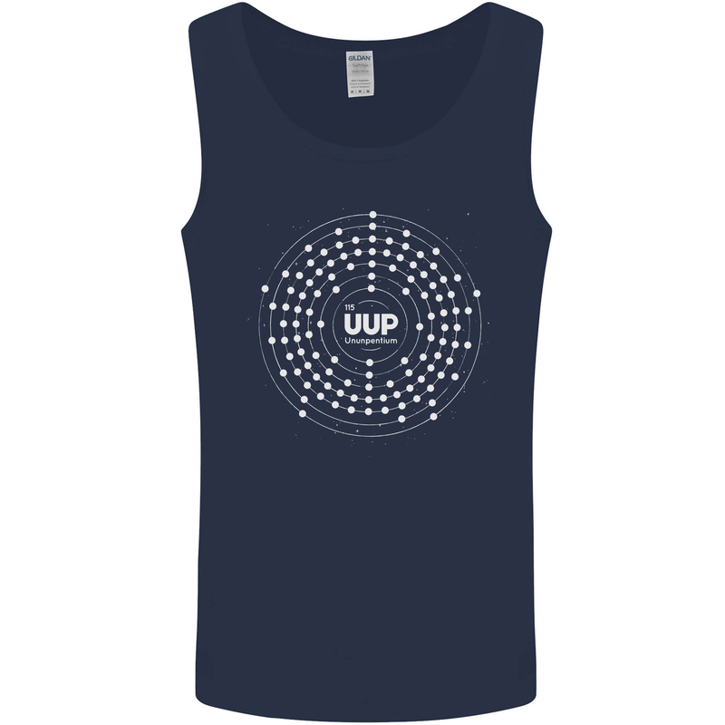 Ununpentium Moscovium Chemistry Geek Nerd Mens Vest Tank Top Navy Blue