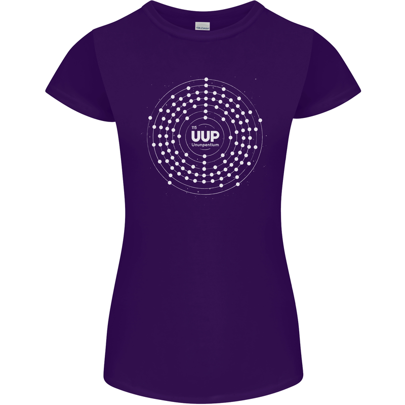 Ununpentium Moscovium Chemistry Geek Nerd Womens Petite Cut T-Shirt Purple