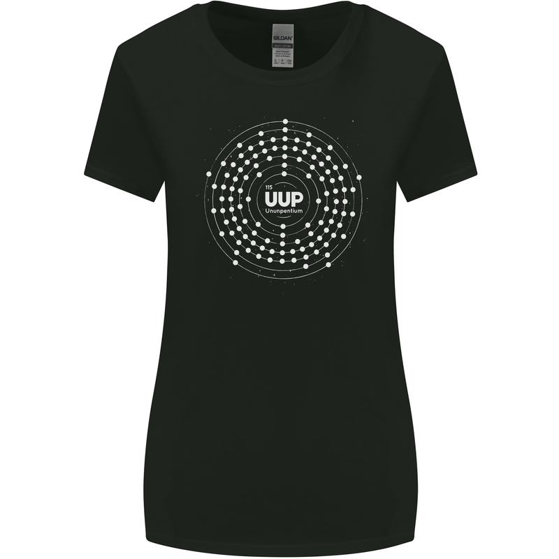 Ununpentium Moscovium Chemistry Geek Nerd Womens Wider Cut T-Shirt Black