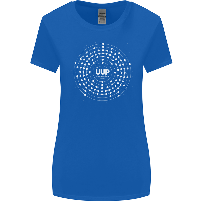 Ununpentium Moscovium Chemistry Geek Nerd Womens Wider Cut T-Shirt Royal Blue