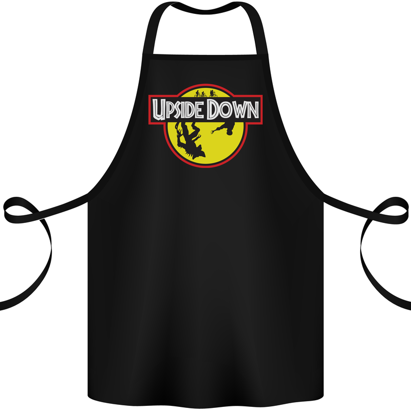 Upside Down SCI-FI TV Program Cotton Apron 100% Organic Black