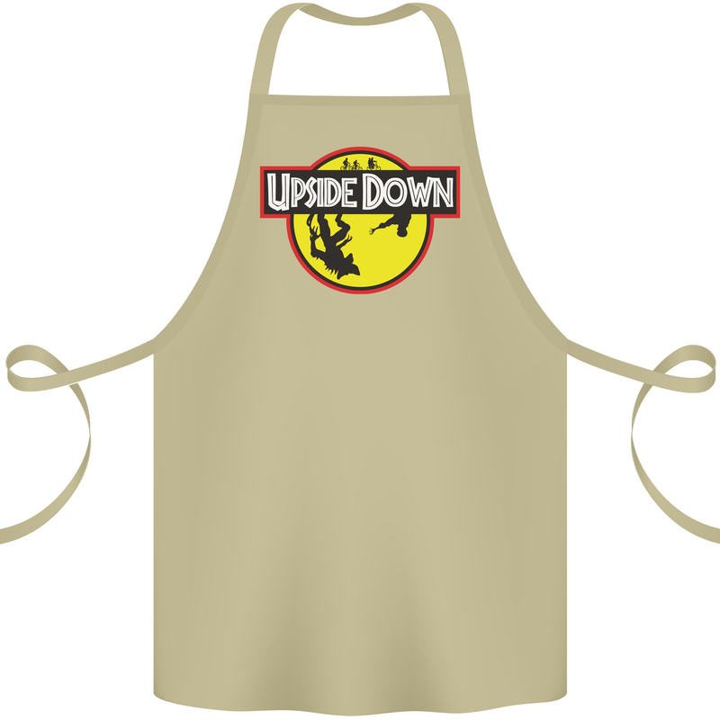 Upside Down SCI-FI TV Program Cotton Apron 100% Organic Khaki