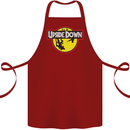 Upside Down SCI-FI TV Program Cotton Apron 100% Organic Maroon