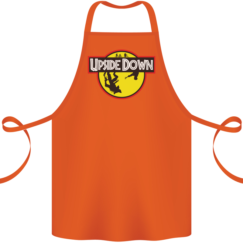Upside Down SCI-FI TV Program Cotton Apron 100% Organic Orange