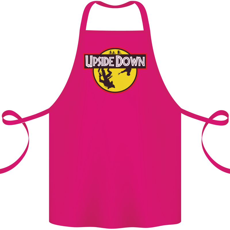 Upside Down SCI-FI TV Program Cotton Apron 100% Organic Pink