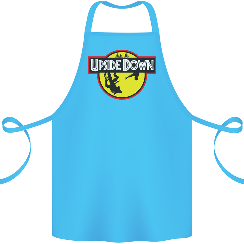 Upside Down SCI-FI TV Program Cotton Apron 100% Organic Turquoise