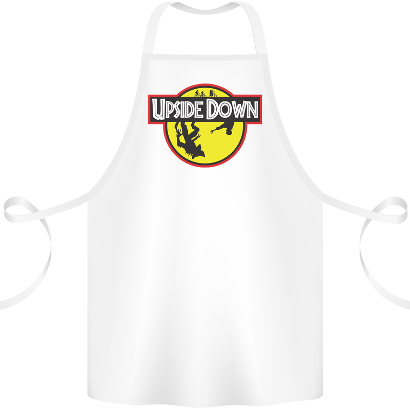 Upside Down SCI-FI TV Program Cotton Apron 100% Organic White
