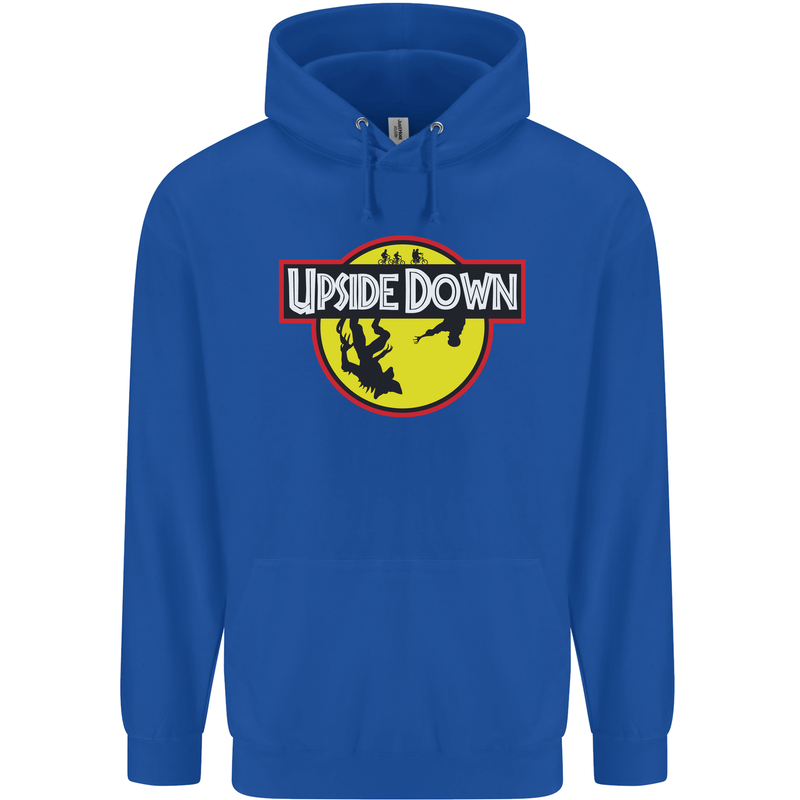 Upside Down SCI-FI TV Program Mens 80% Cotton Hoodie Royal Blue