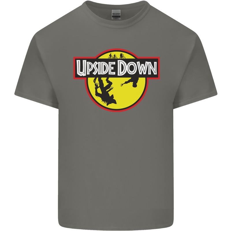Upside Down SCI-FI TV Program Mens Cotton T-Shirt Tee Top Charcoal