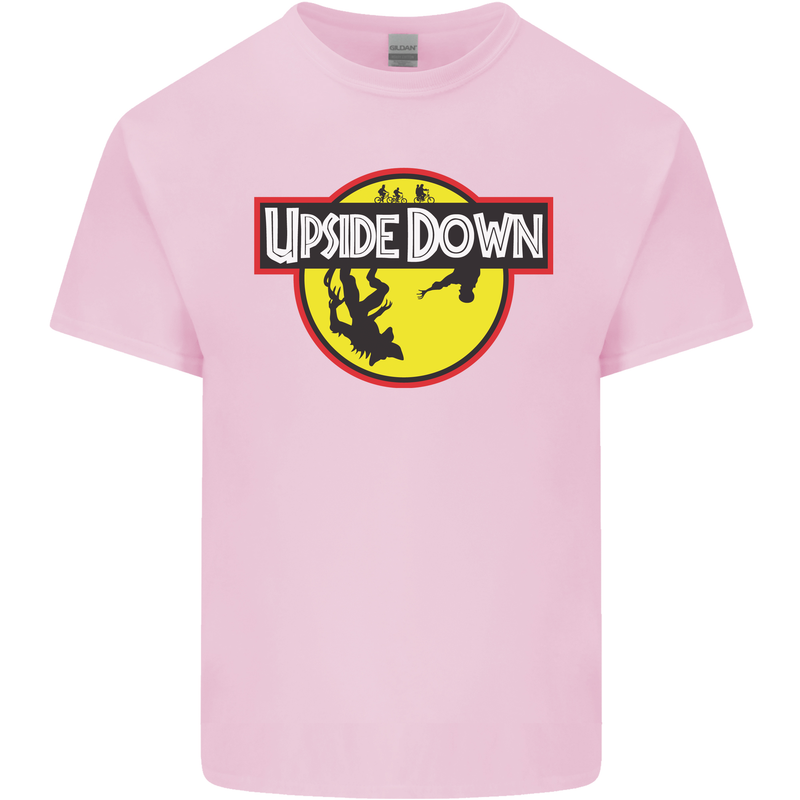 Upside Down SCI-FI TV Program Mens Cotton T-Shirt Tee Top Light Pink
