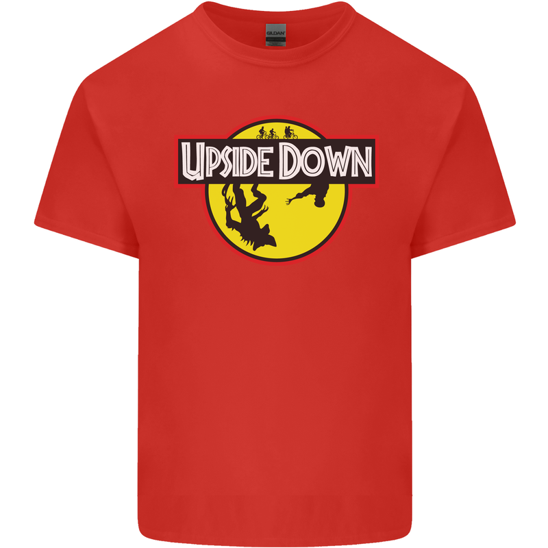 Upside Down SCI-FI TV Program Mens Cotton T-Shirt Tee Top Red
