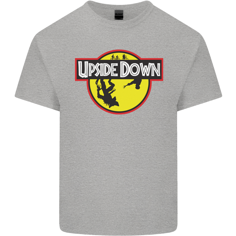 Upside Down SCI-FI TV Program Mens Cotton T-Shirt Tee Top Sports Grey