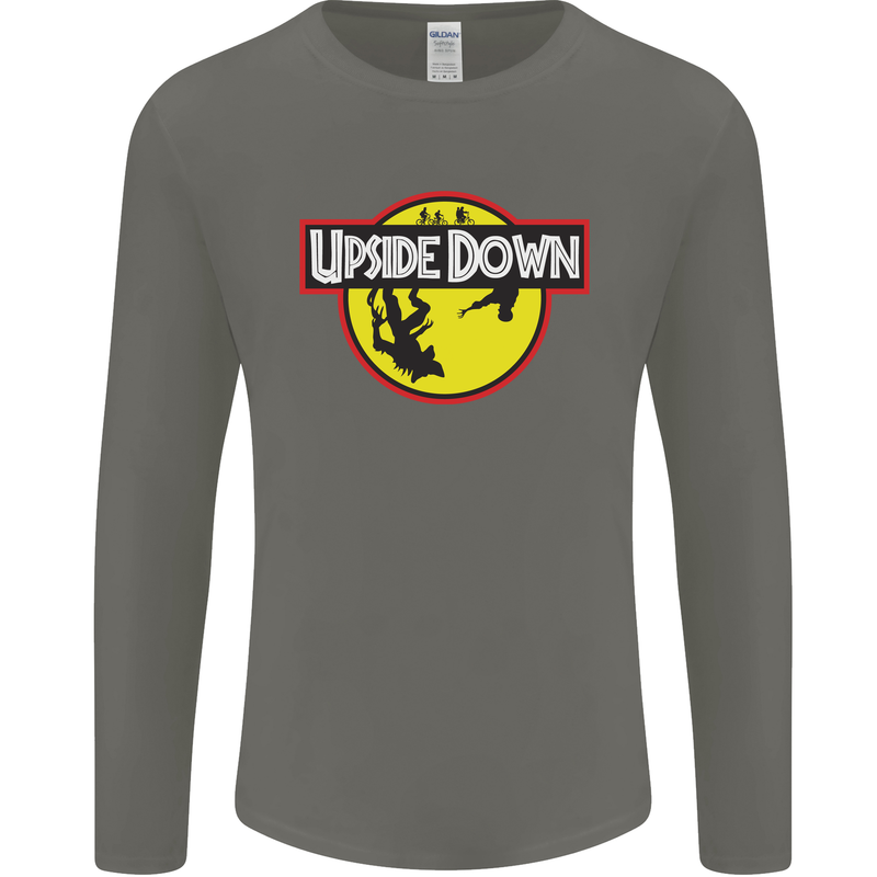 Upside Down SCI-FI TV Program Mens Long Sleeve T-Shirt Charcoal