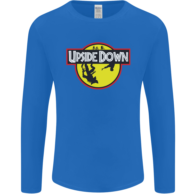 Upside Down SCI-FI TV Program Mens Long Sleeve T-Shirt Royal Blue