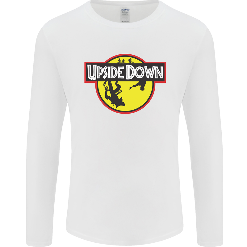 Upside Down SCI-FI TV Program Mens Long Sleeve T-Shirt White