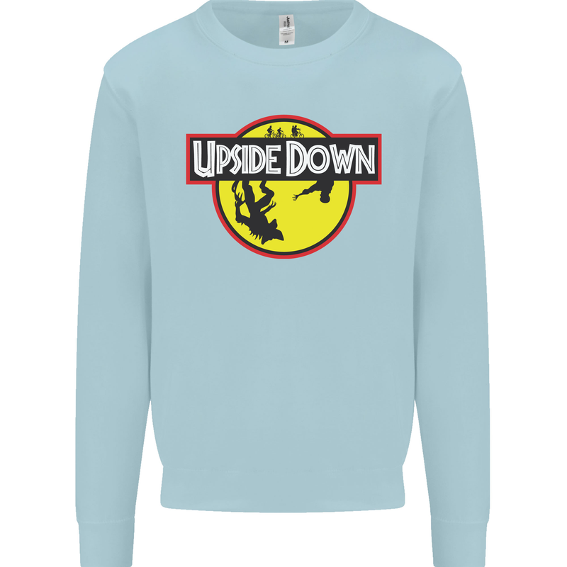 Upside Down SCI-FI TV Program Mens Sweatshirt Jumper Light Blue