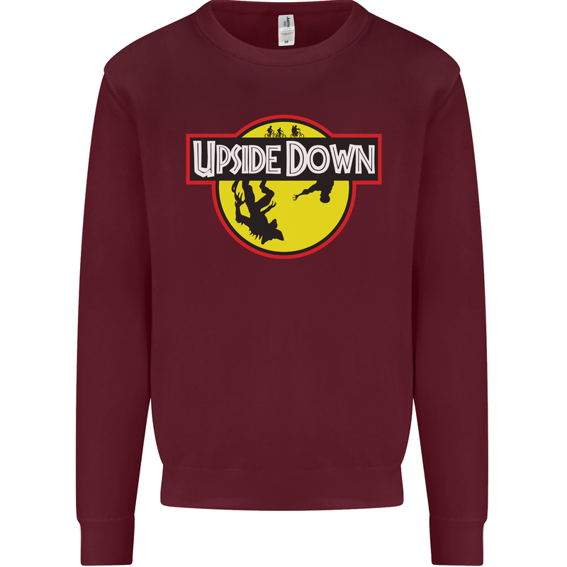 Upside Down SCI-FI TV Program Mens Sweatshirt Jumper Maroon