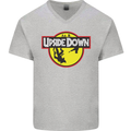 Upside Down SCI-FI TV Program Mens V-Neck Cotton T-Shirt Sports Grey