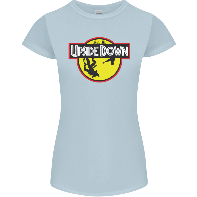 Upside Down SCI-FI TV Program Womens Petite Cut T-Shirt Light Blue