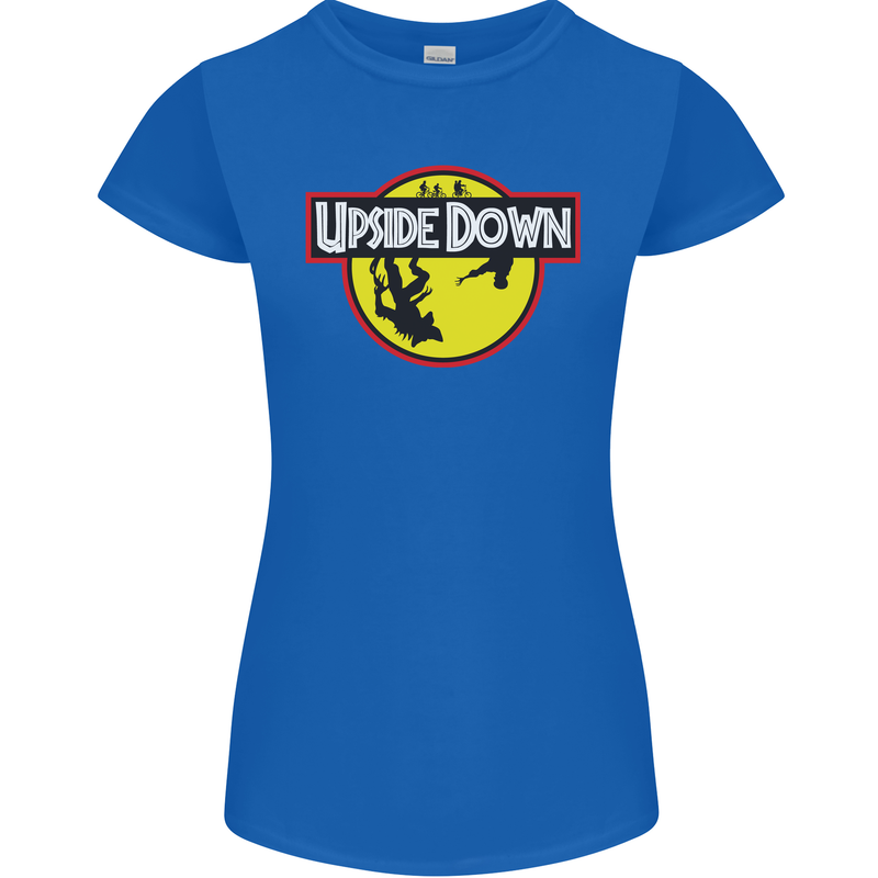 Upside Down SCI-FI TV Program Womens Petite Cut T-Shirt Royal Blue