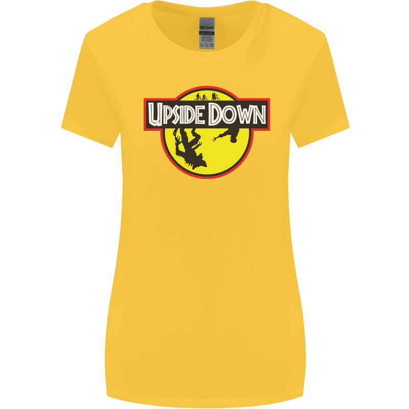 Upside Down SCI-FI TV Program Womens Wider Cut T-Shirt Yellow