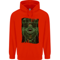 VR Man Virtual Reality Gaming Gamer Childrens Kids Hoodie Bright Red
