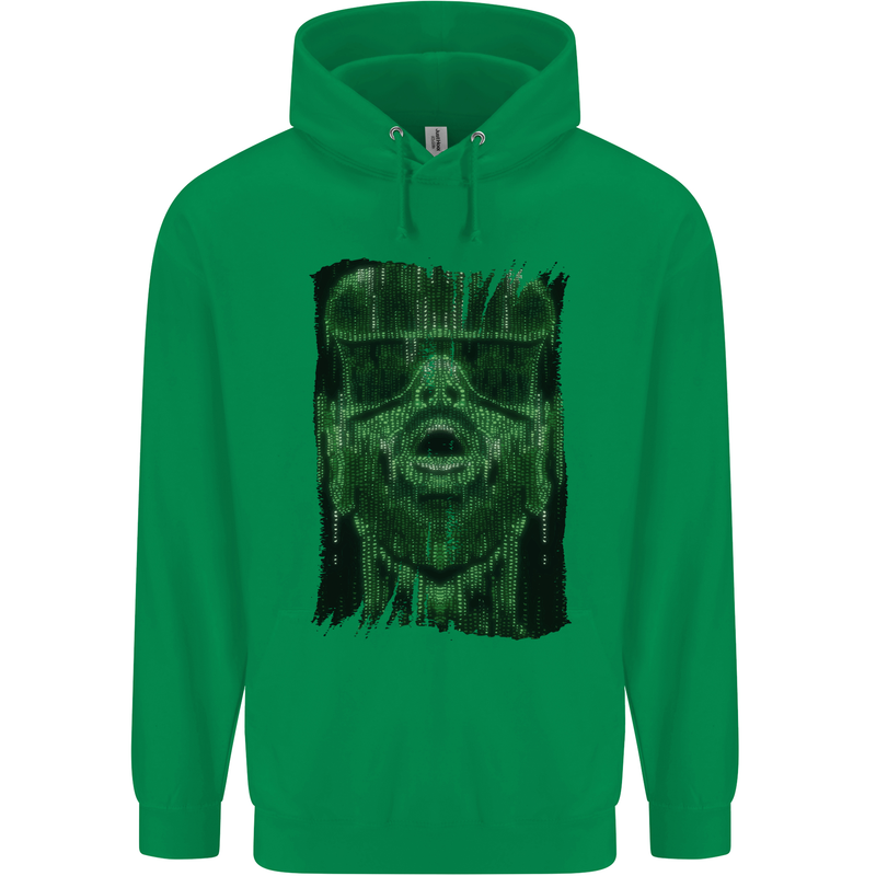 VR Man Virtual Reality Gaming Gamer Childrens Kids Hoodie Irish Green