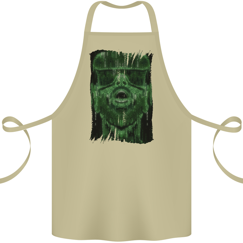 VR Man Virtual Reality Gaming Gamer Cotton Apron 100% Organic Khaki