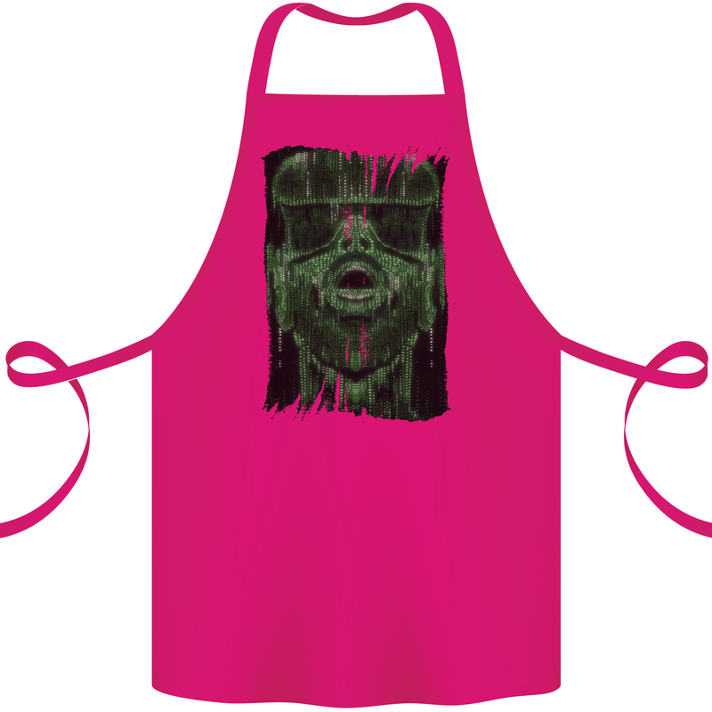 VR Man Virtual Reality Gaming Gamer Cotton Apron 100% Organic Pink