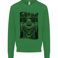 VR Man Virtual Reality Gaming Gamer Kids Sweatshirt Jumper Irish Green