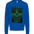 VR Man Virtual Reality Gaming Gamer Kids Sweatshirt Jumper Royal Blue