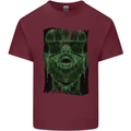 VR Man Virtual Reality Gaming Gamer Mens Cotton T-Shirt Tee Top Maroon