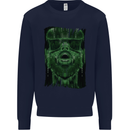 VR Man Virtual Reality Gaming Gamer Mens Sweatshirt Jumper Navy Blue