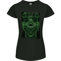 VR Man Virtual Reality Gaming Gamer Womens Petite Cut T-Shirt Black