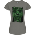 VR Man Virtual Reality Gaming Gamer Womens Petite Cut T-Shirt Charcoal