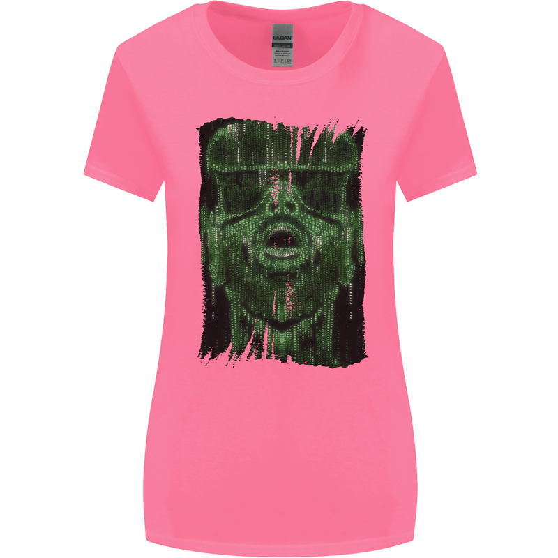 VR Man Virtual Reality Gaming Gamer Womens Wider Cut T-Shirt Azalea