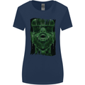 VR Man Virtual Reality Gaming Gamer Womens Wider Cut T-Shirt Navy Blue